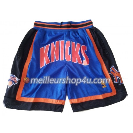 Homme NBA New York Knicks Shorts à poche Bleu Swingman